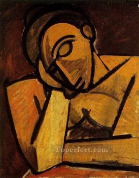 パブロ・ピカソ Painting - 傾いている女性の胸像 眠っている女性 1908年 パブロ・ピカソ